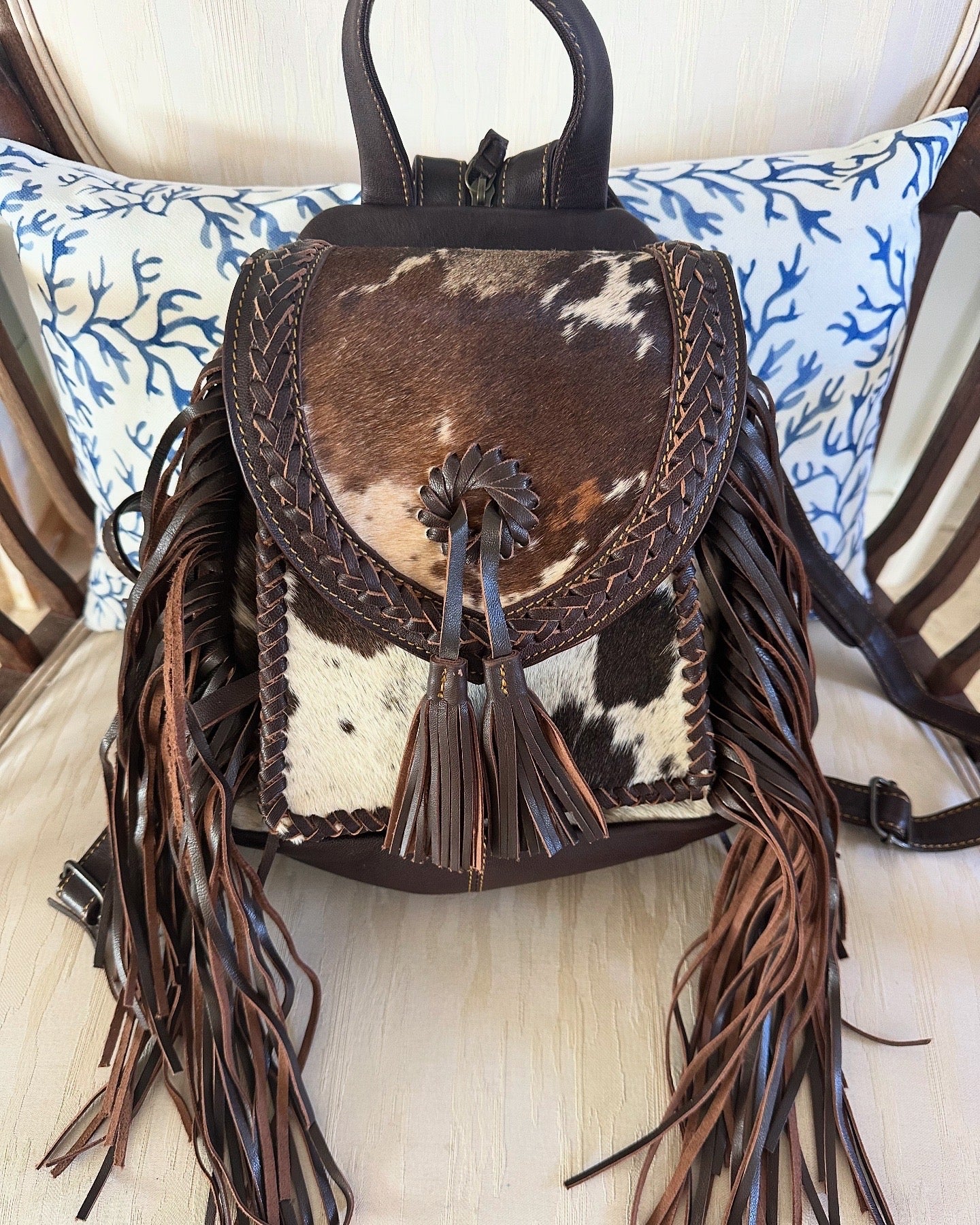 Leather Cowhide Backpack