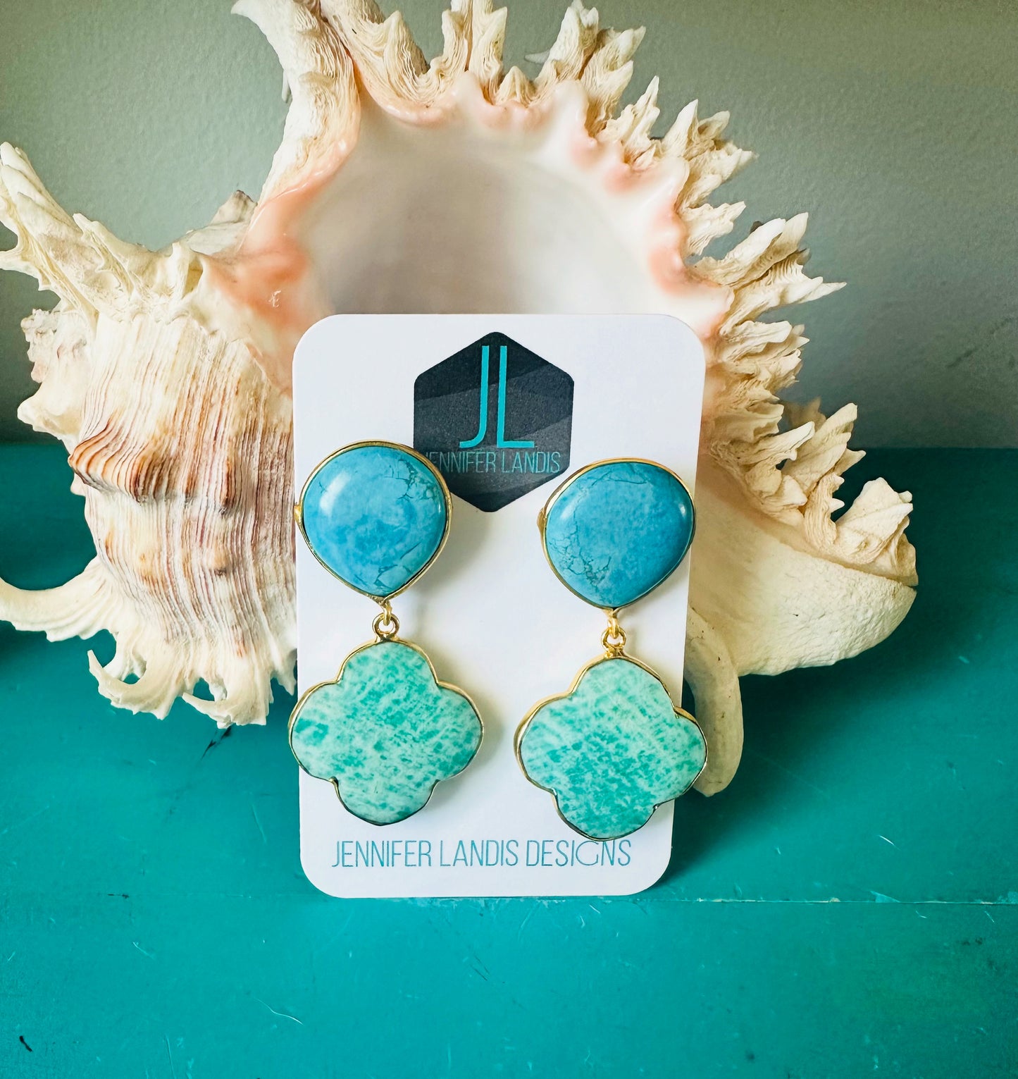 Turquoise Amazonite Earrings