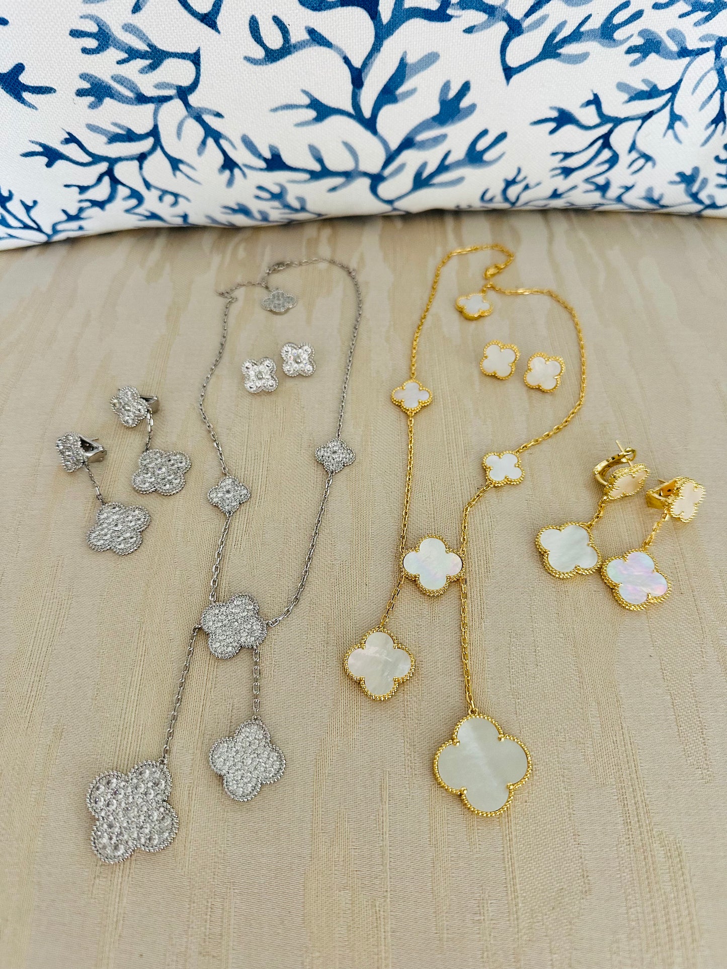 Lariat Clover Necklace