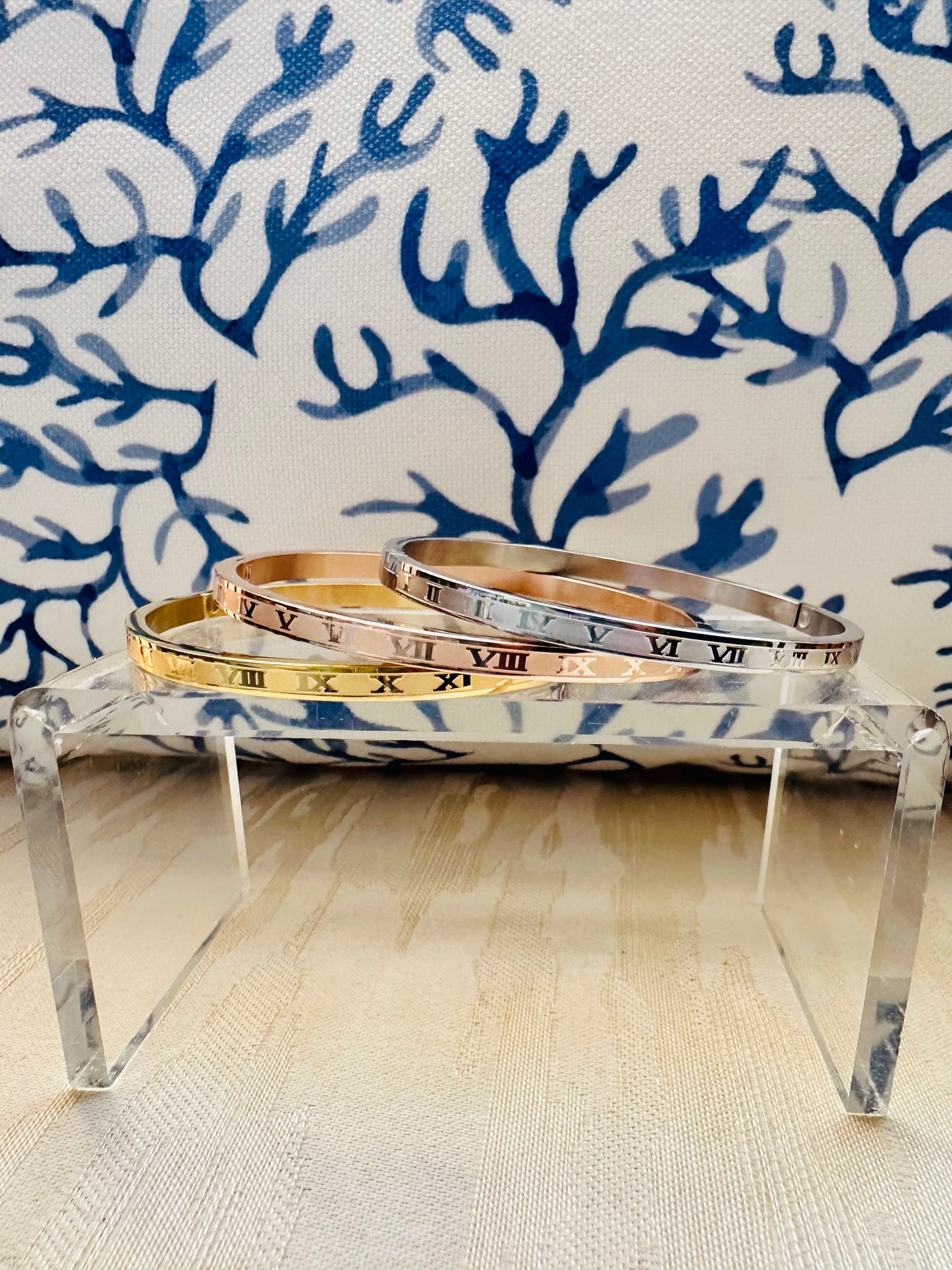 Thin Roman Numeral Bangle