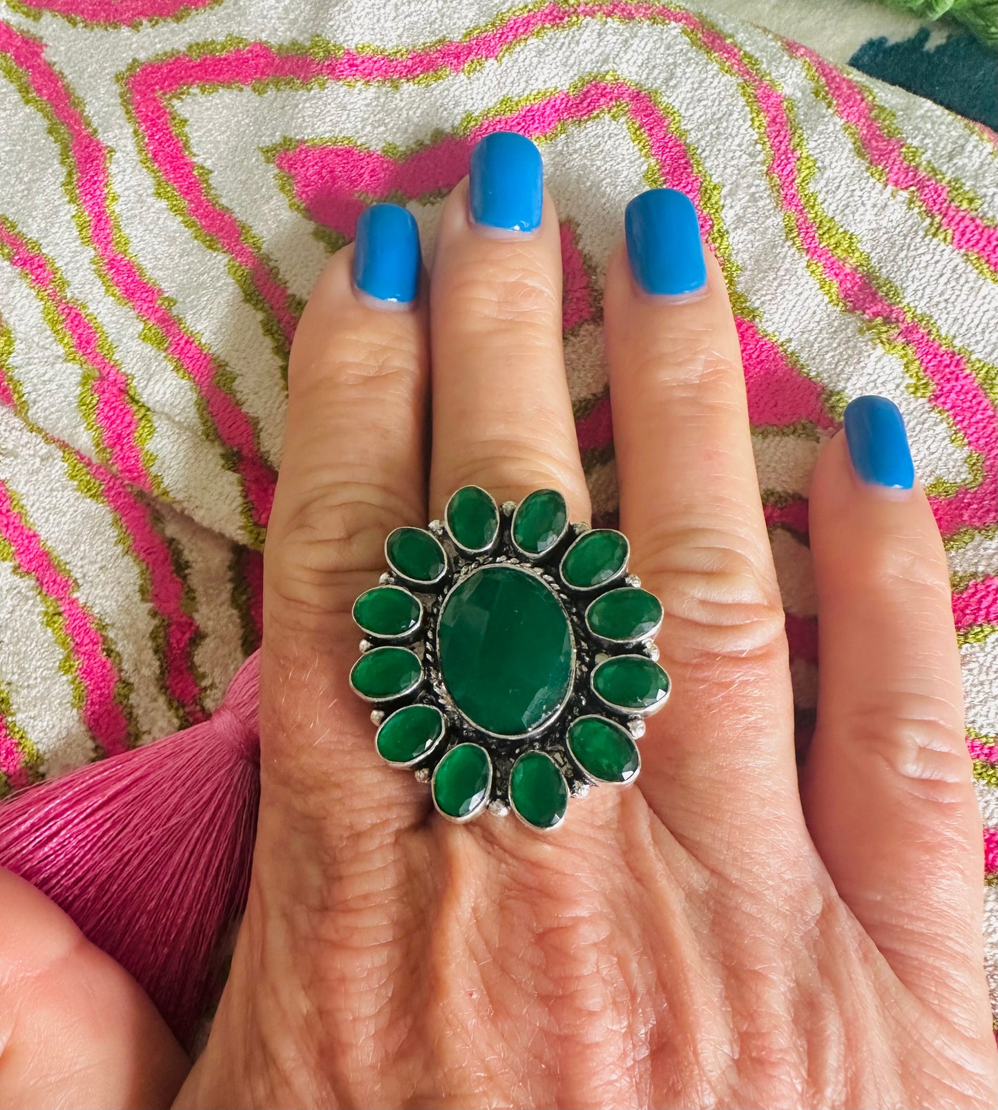 Adjustable Sterling Flower Rings