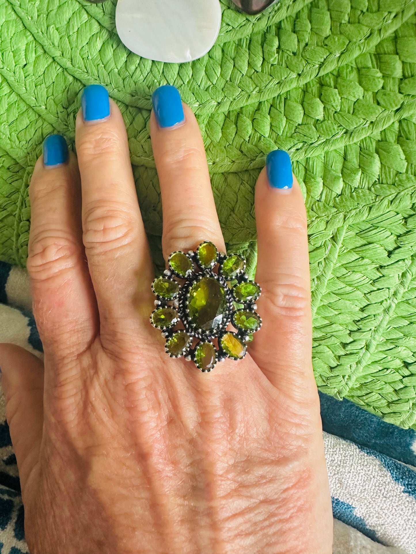 Adjustable Sterling Flower Rings