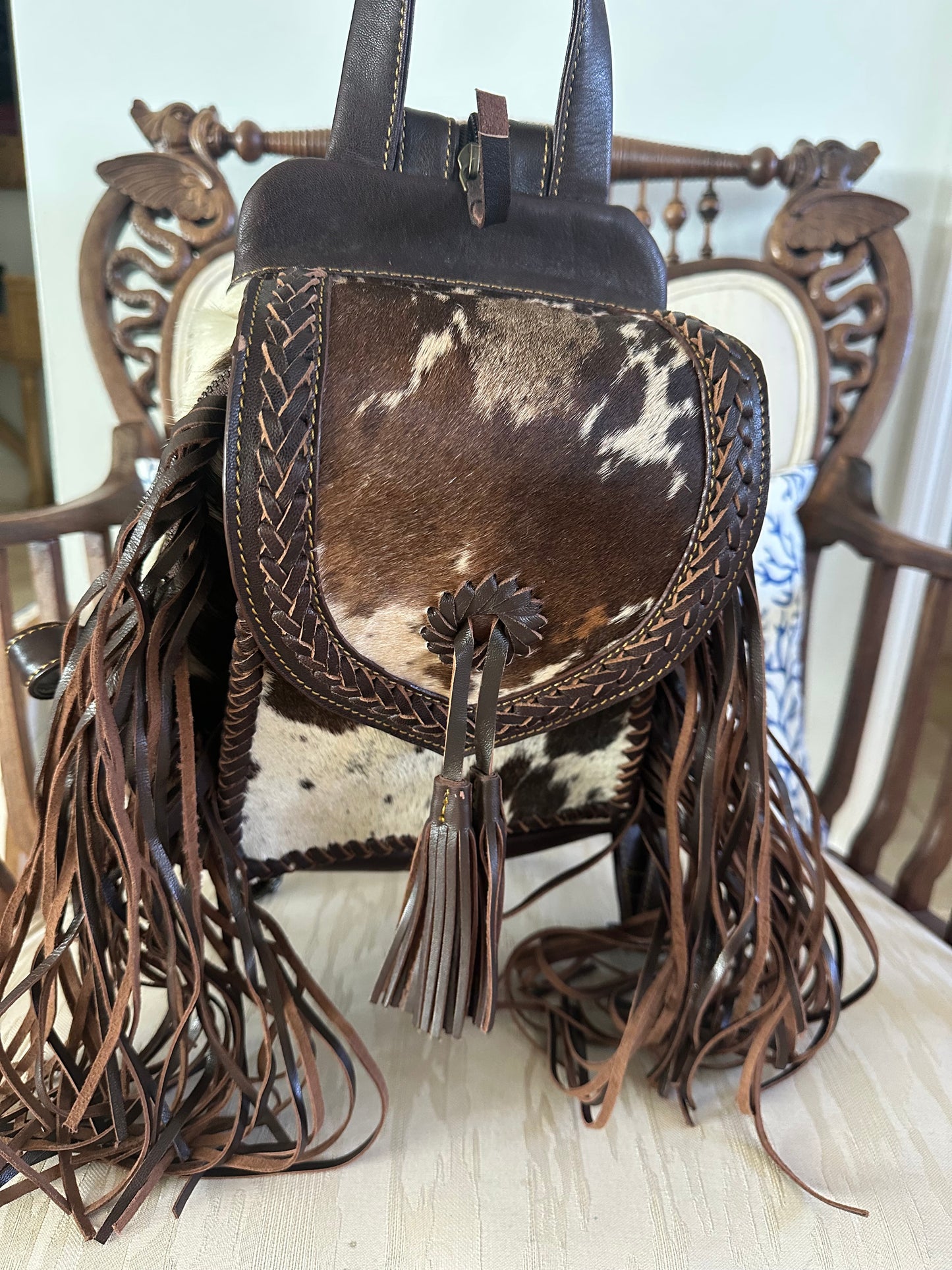 Leather Cowhide Backpack