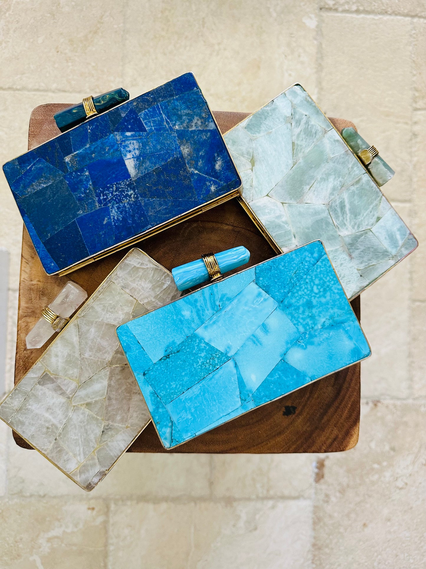 Double Sided Stone Clutch