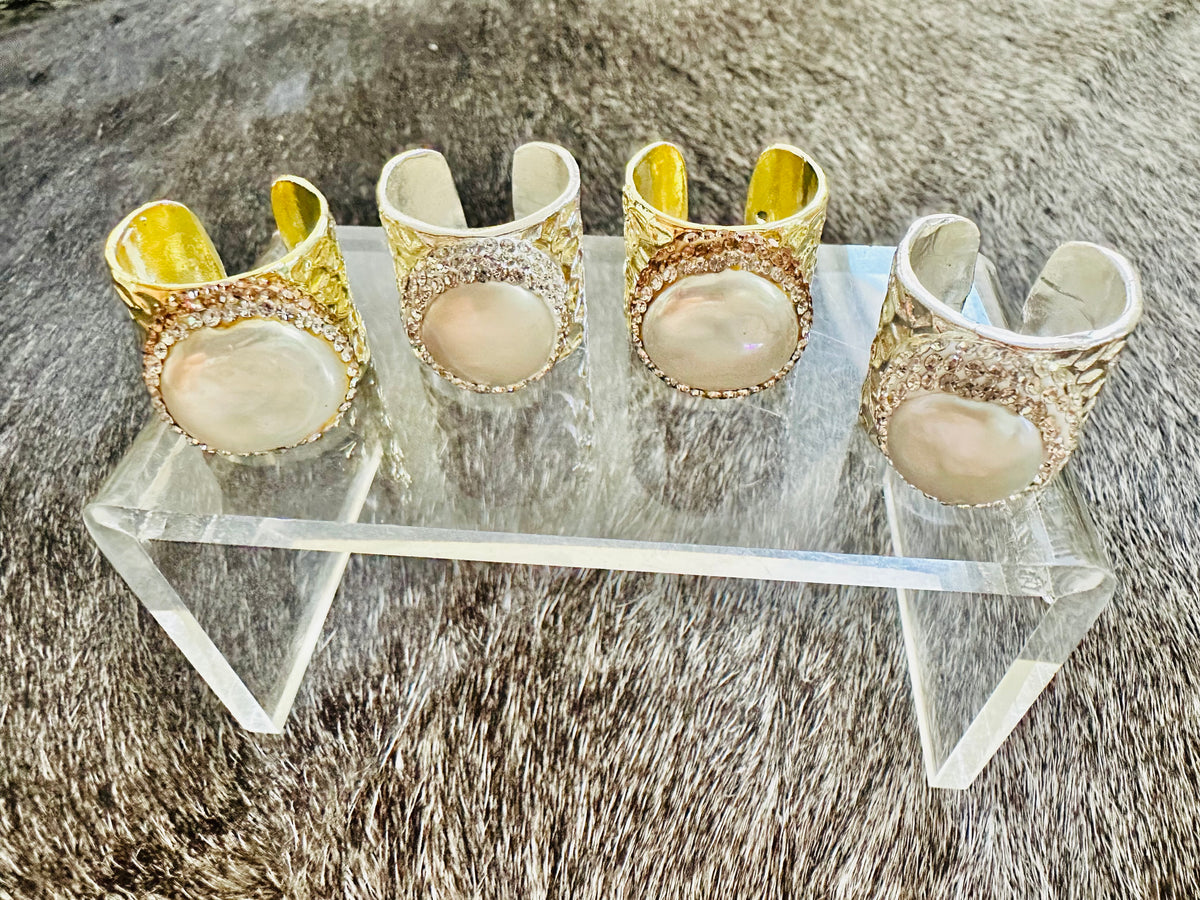 Pave Pearl Ring