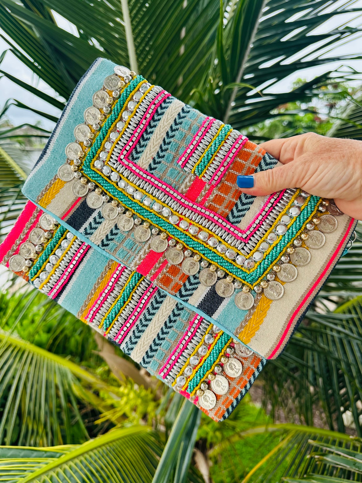 Bohemian Beaded Clutch
