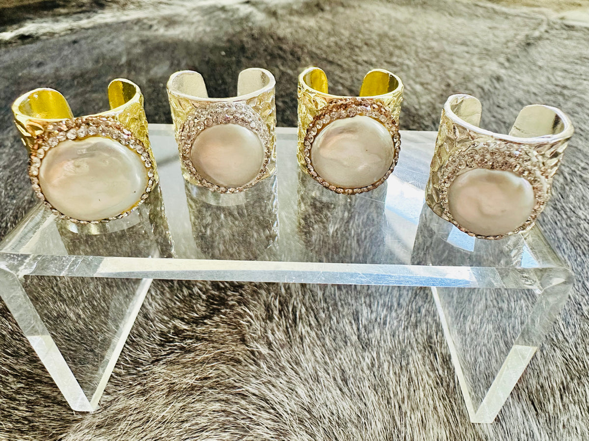 Pave Pearl Ring