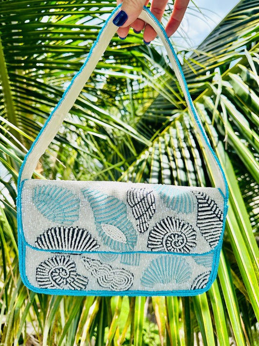 Beaded Coastal Shoulder Purse