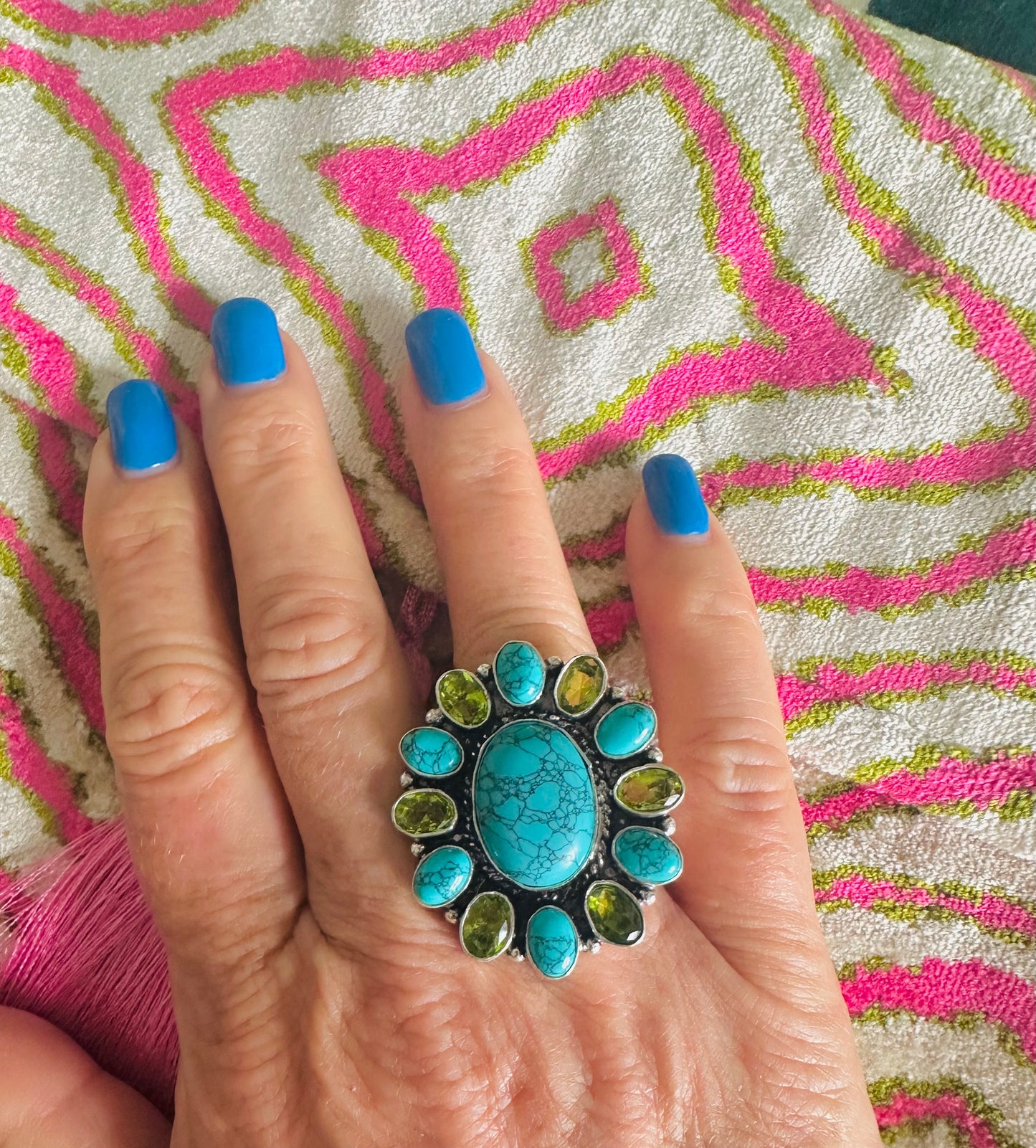 Adjustable Sterling Flower Rings