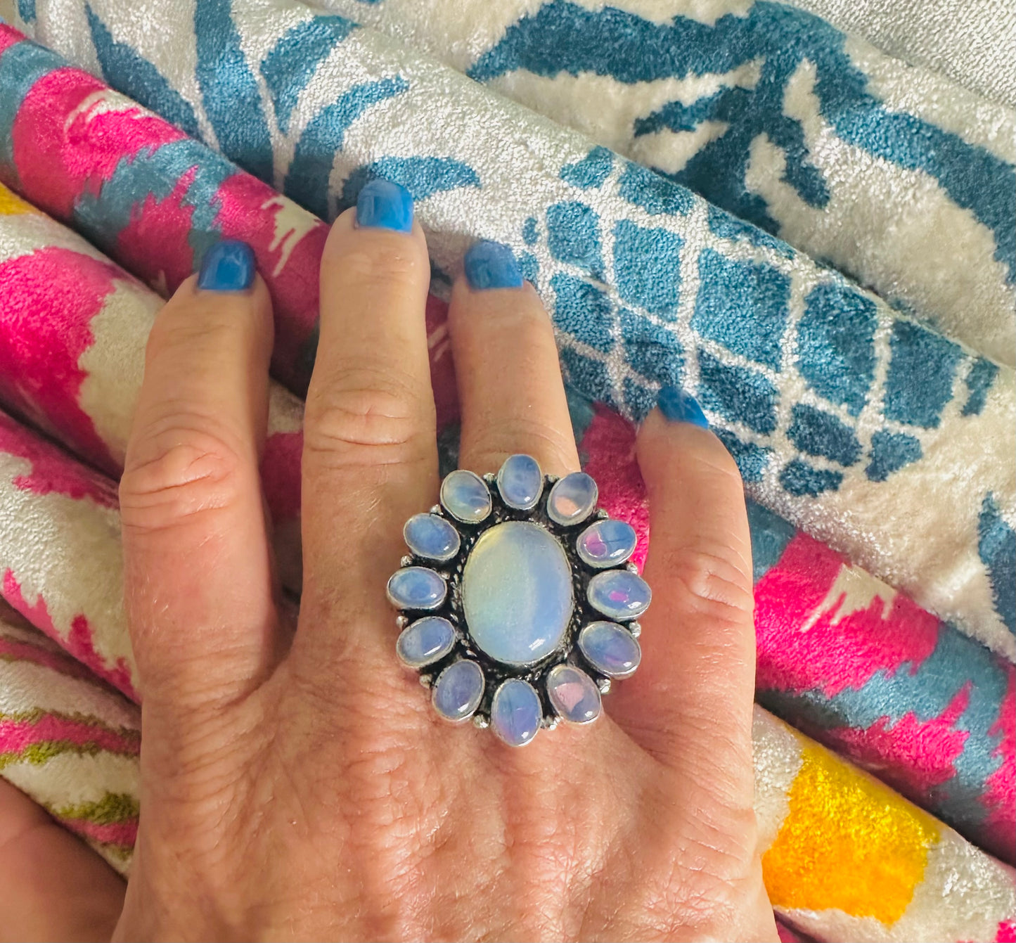 Adjustable Sterling Flower Rings