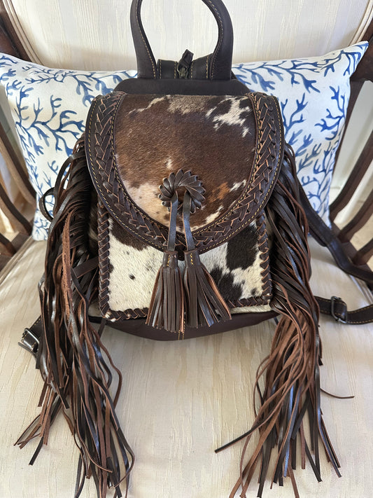 Leather Cowhide Backpack