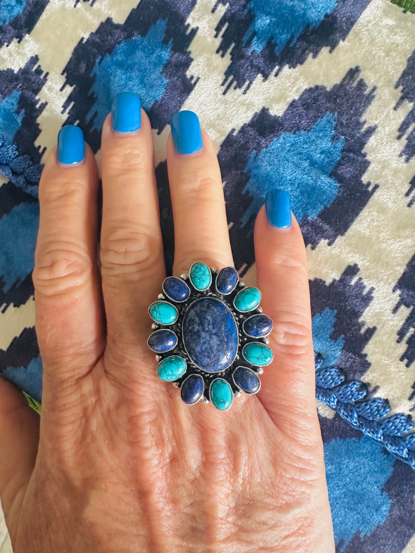 Adjustable Sterling Flower Rings