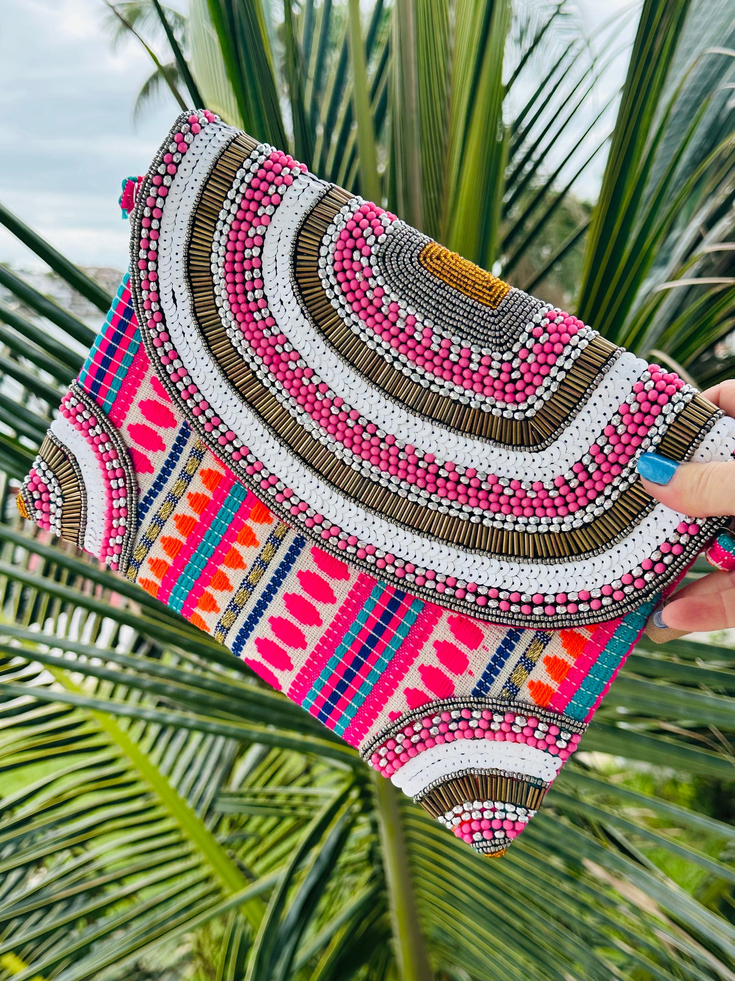 Bohemian Beaded Clutch