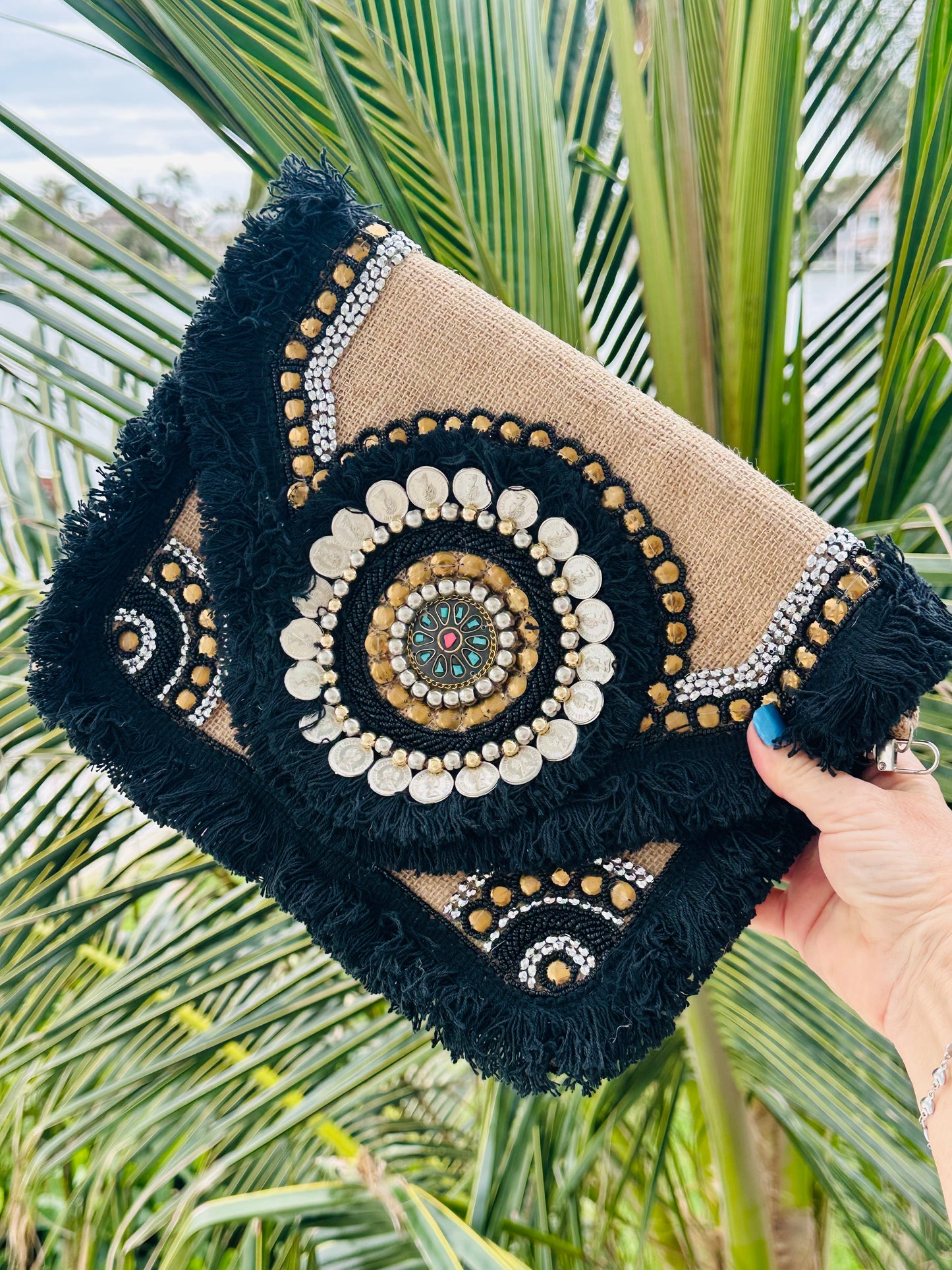 Bohemian Beaded Clutch