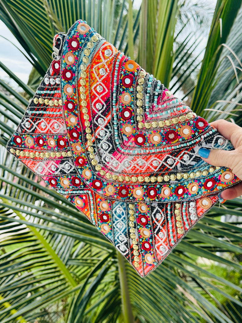 Bohemian Beaded Clutch