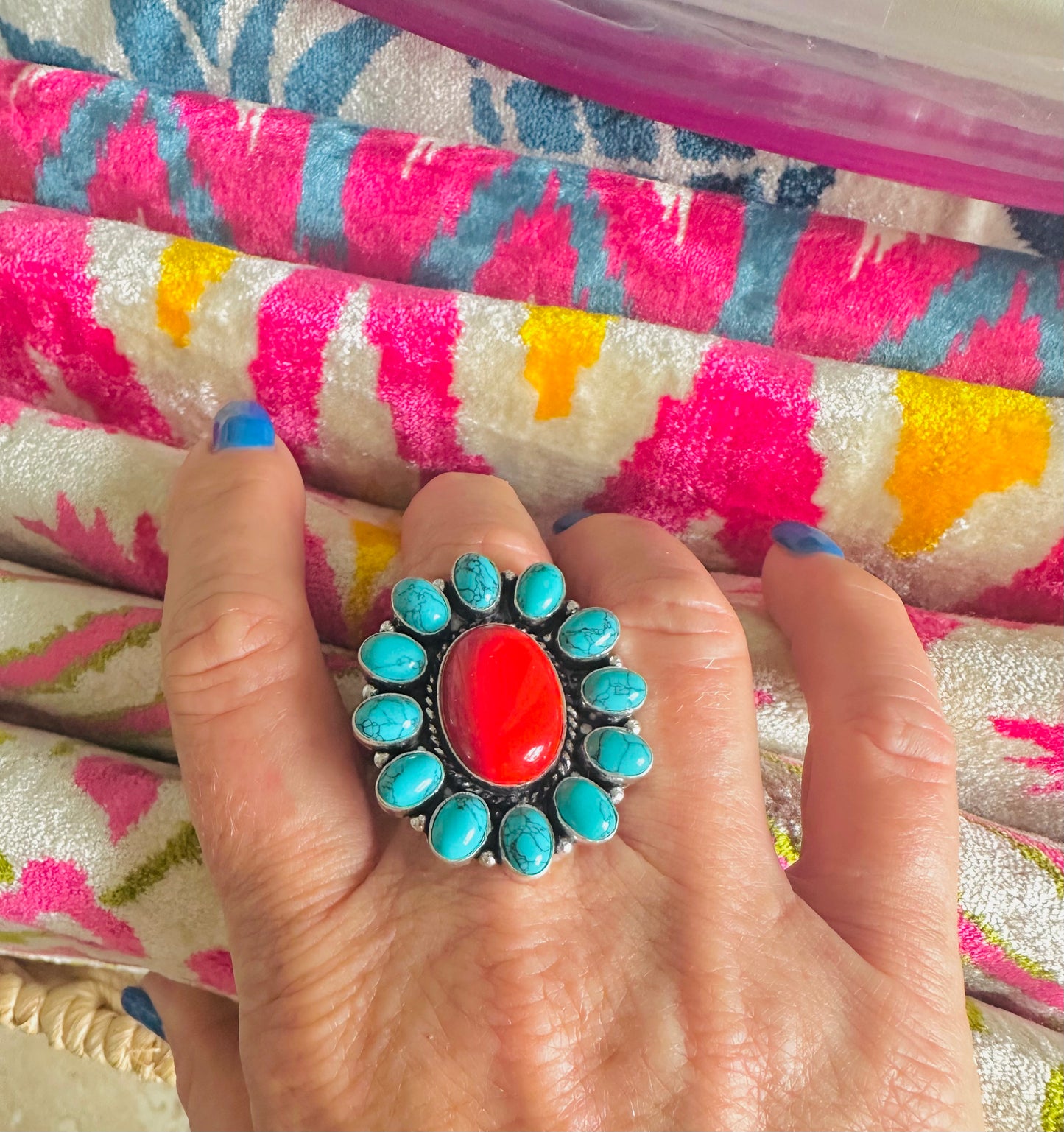 Adjustable Sterling Flower Rings