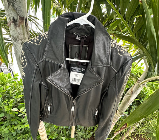 Cora Black Leather Jacket