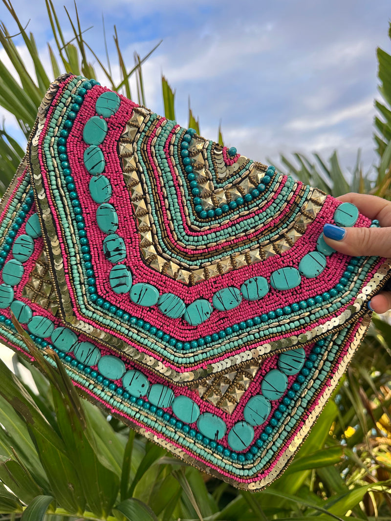 Bohemian Beaded Clutch