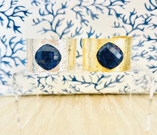 Sapphire Hammered Cuff