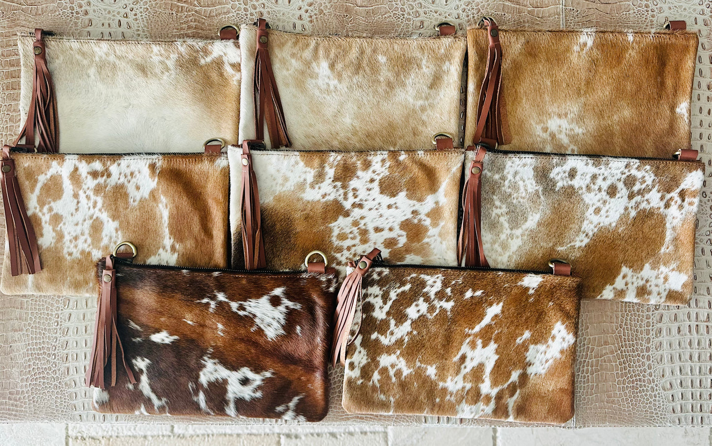 Cowhide Clutch Purse