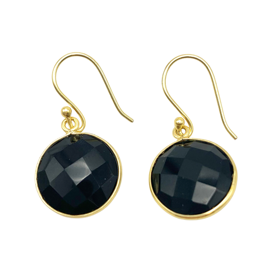 Black onyx 15mm bezel in Vermeil