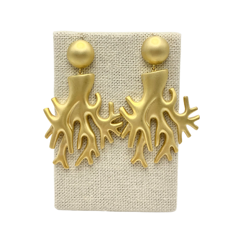 Branch Coral Earrings in Vermeil