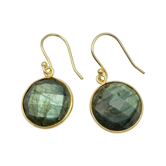 Labradorite Earrings in Vermeil