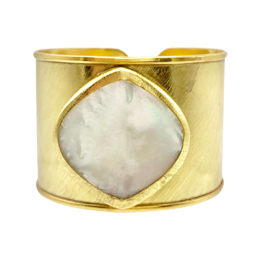 Moonstone adjustable cuff Vermeil