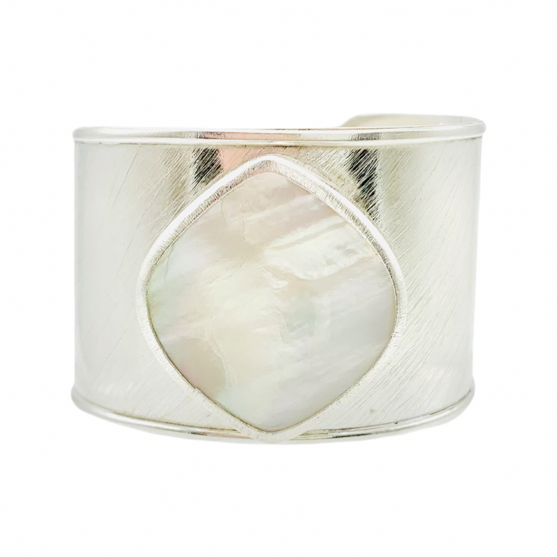 Mother of Pearl Adjustable Cuff Sterling Silver