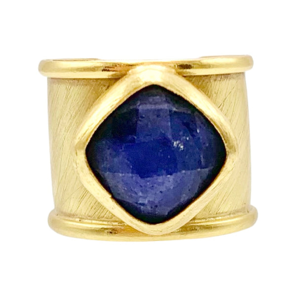 Sapphire adjustable ring Vermeil