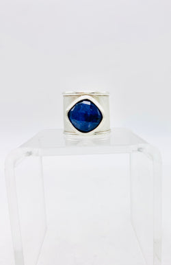 Sapphire adjustable ring Sterling
