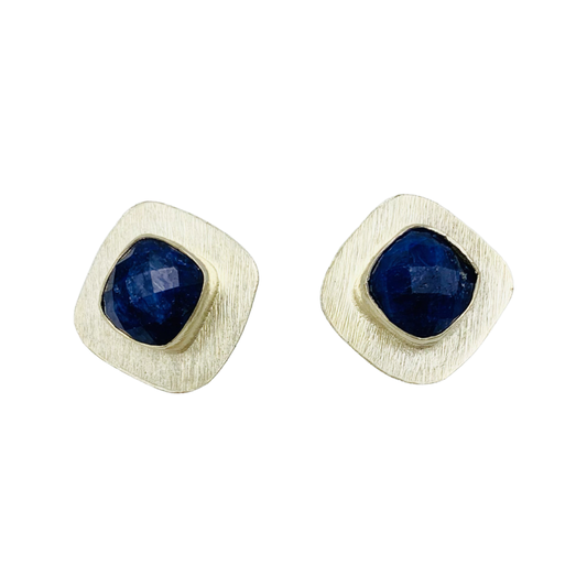 Sapphire post earring