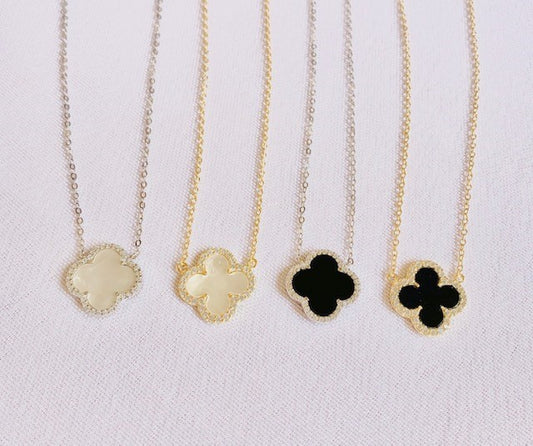 Pave Clover Necklace