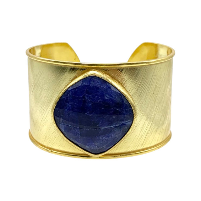 Sapphire Adjustable Cuff Vermeil